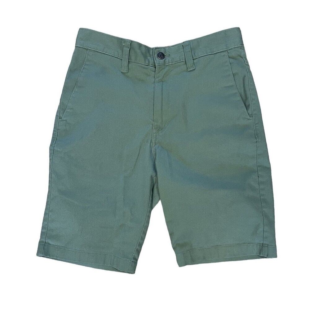 Volcom Green Chino Shorts Size 28 Women's Beach Vibe Outdoors Summer Wear